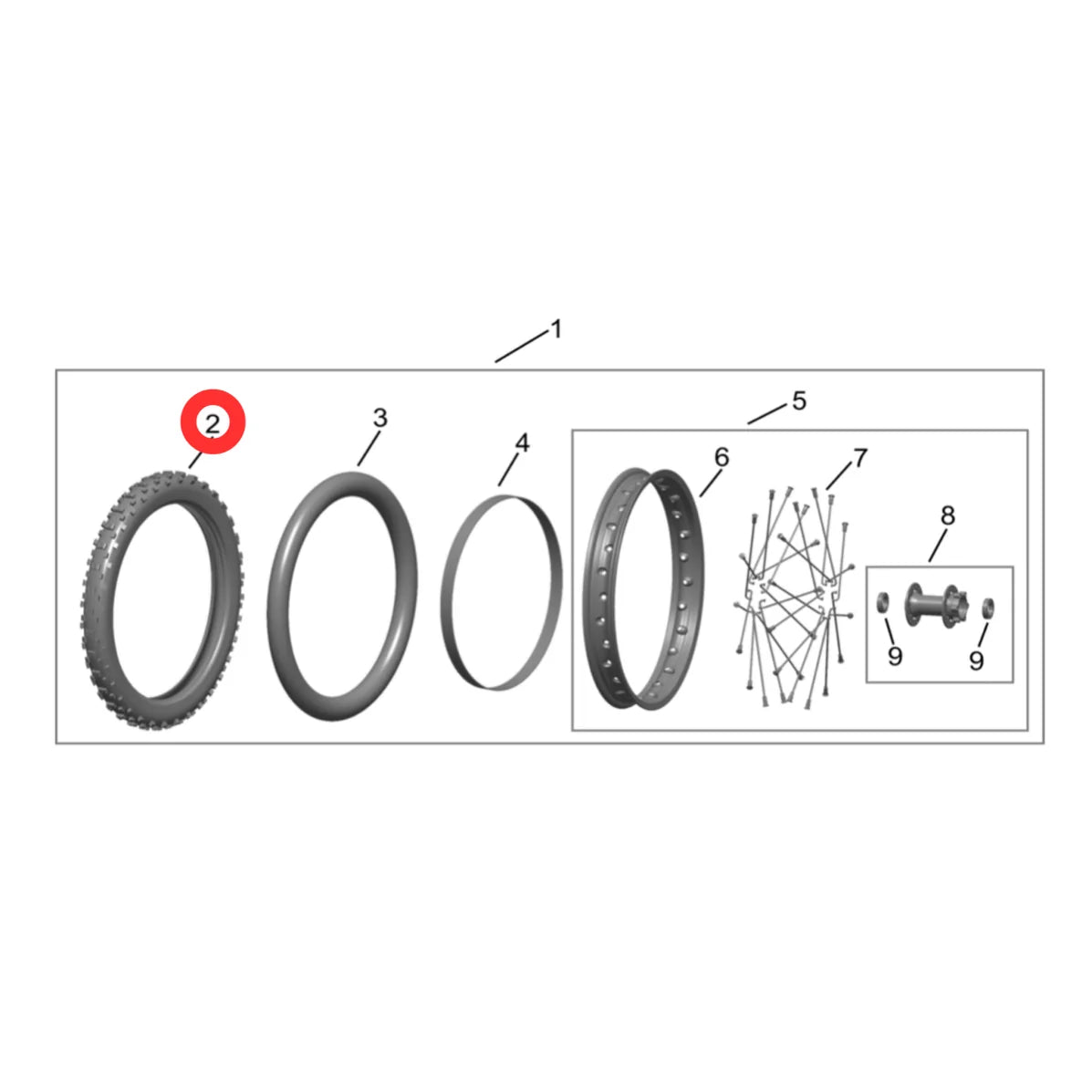 Hyper Bee Front Tire 60/100-14 (14")