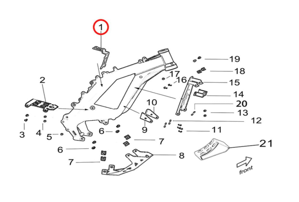 Light Bee Battery Compartment Plate, Rear - Surron Canada