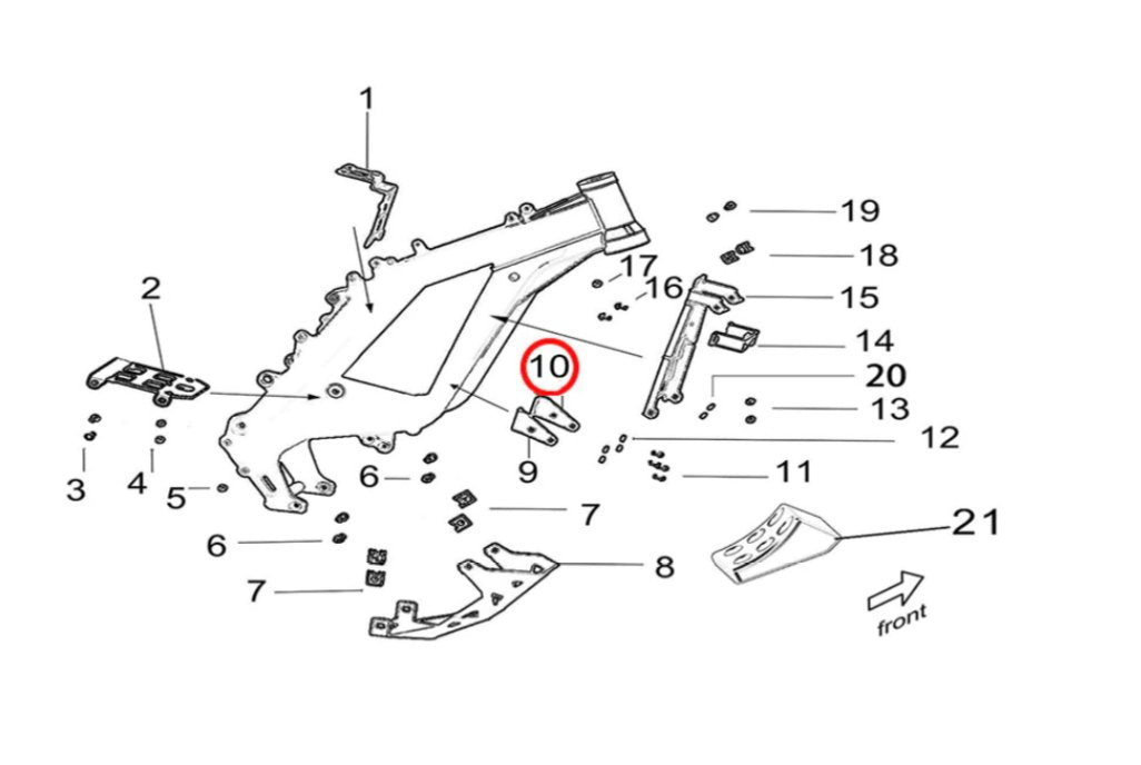 Light Bee Controller Mounting Bracket, Lower Left - Surron Canada