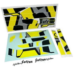 Light Bee Decals/Sticker Kit - Carbon Black/ Sage Green Frame