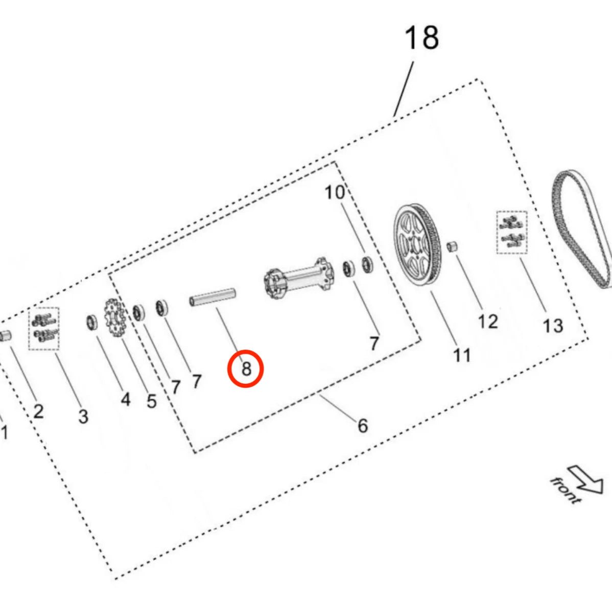 Light Bee Inner Jackshaft Bushing