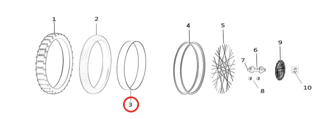 Light Bee Rear Wheel 18" Rim Band