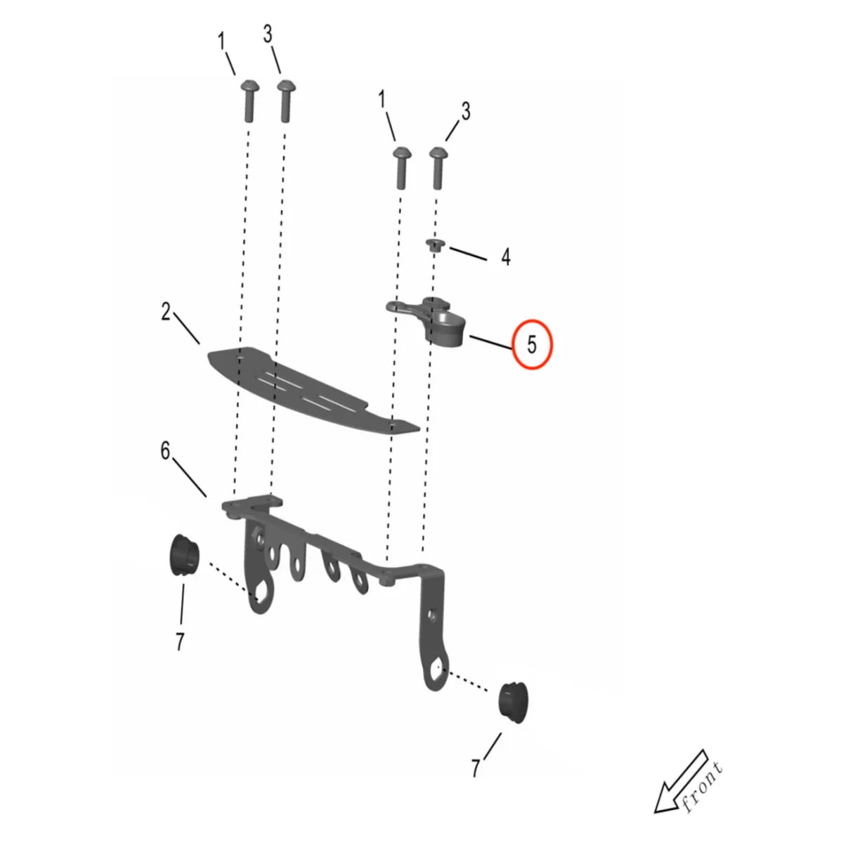 Storm Bee Front Brake Line Holder