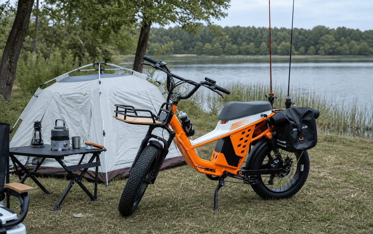 2400WH battery electric bike Built for Camping, Fishing, and RV Adventures