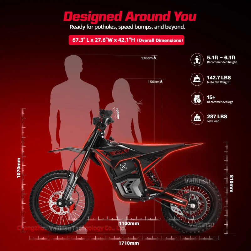 VALTINSU Electric Off-road Pit Bike Dirt Bike EM-5 PRO