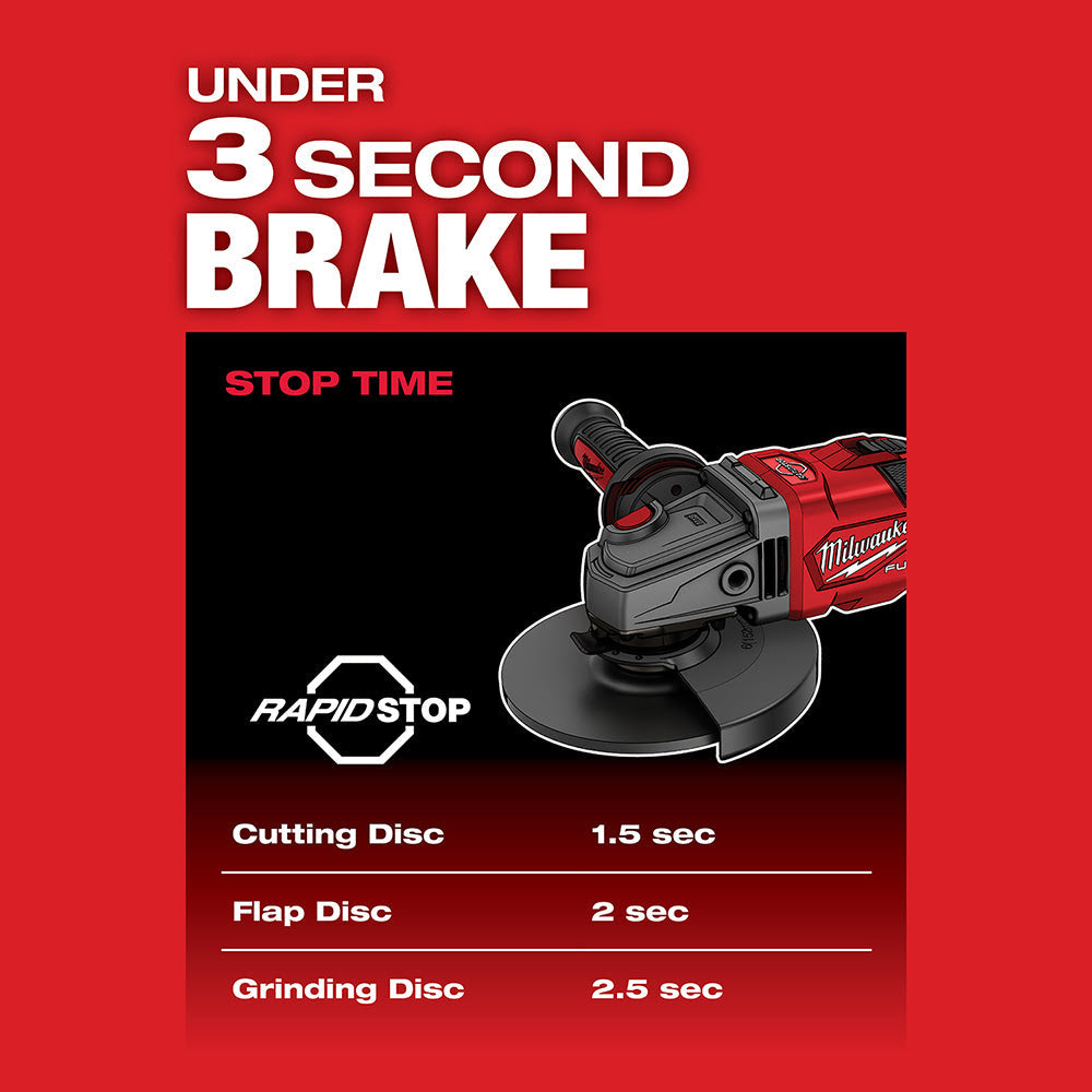 Milwaukee 2981-20 M18 FUEL 4-1/2" - 6" GRINDER, SLIDE SWITCH LOCK-ON, Bare