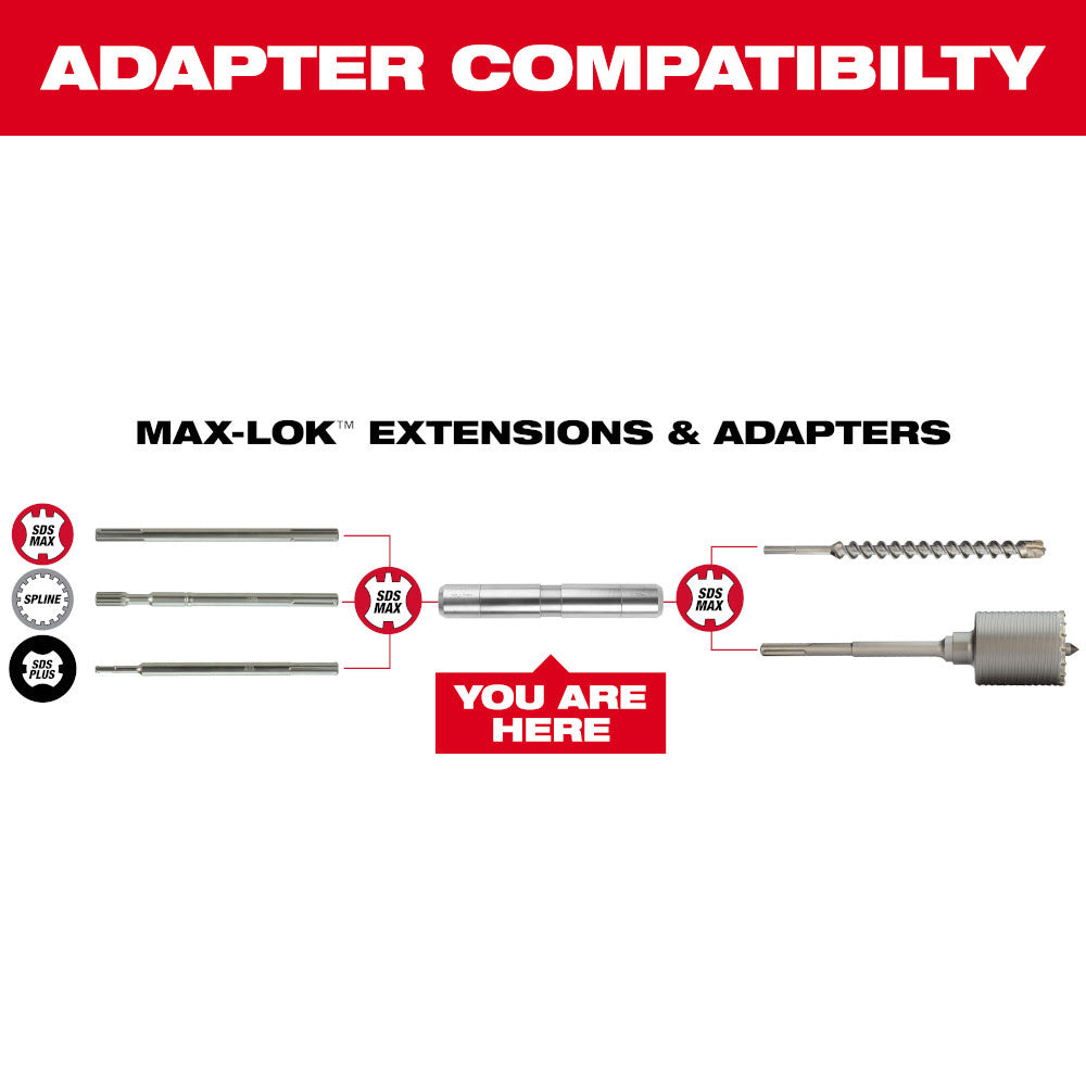 Milwaukee 48-20-6951 15" MAX-LOK SDS MAX Extension