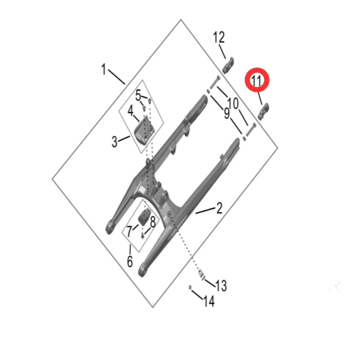 Hyper Bee Chain Tensioner Block (Left)