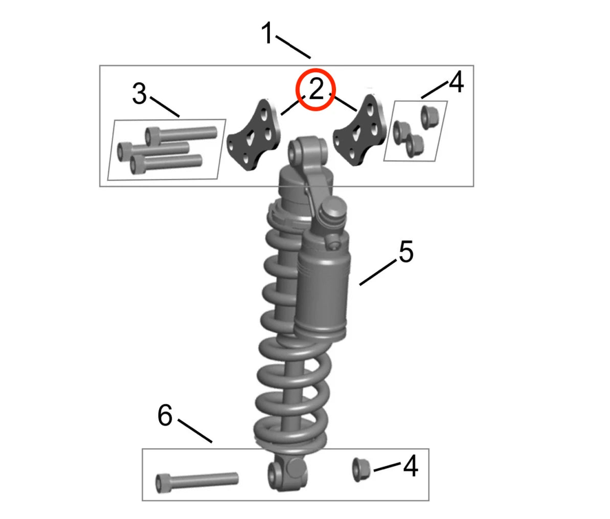 Hyper Bee Rear Shock Absorber Installation Plate