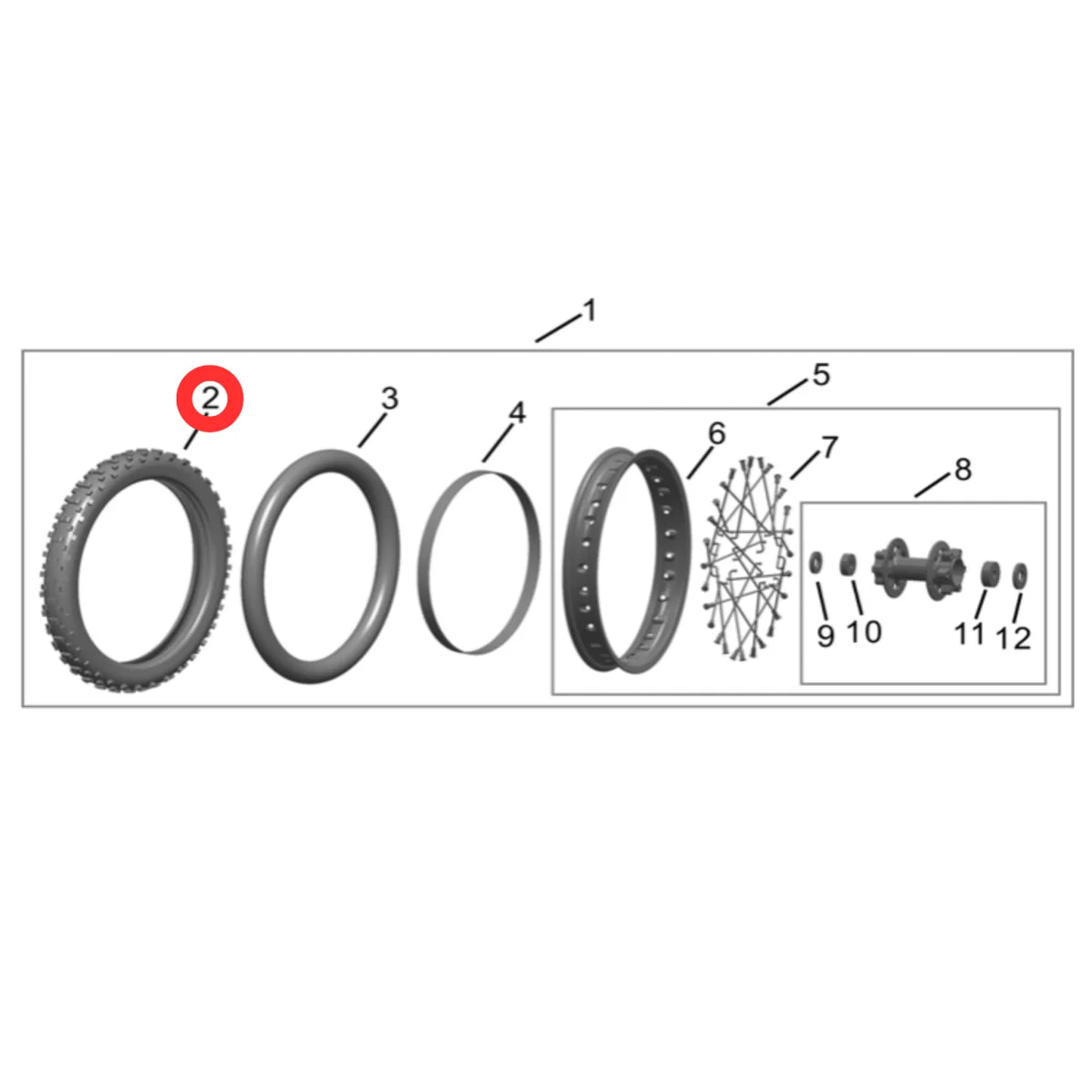 Hyper Bee Rear Tire 70/100-12 (12")