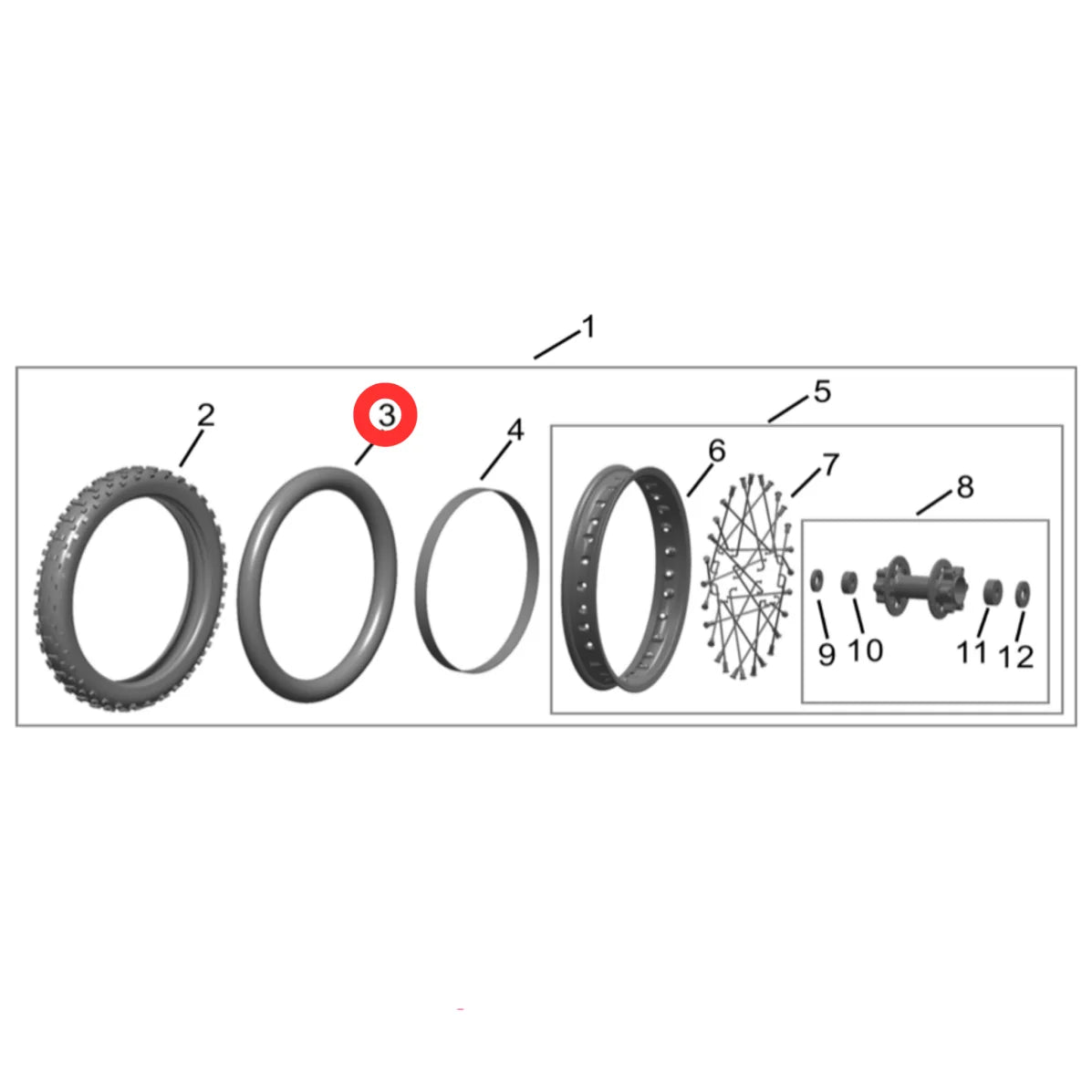 Hyper Bee Rear Wheel Inner Tube (10")