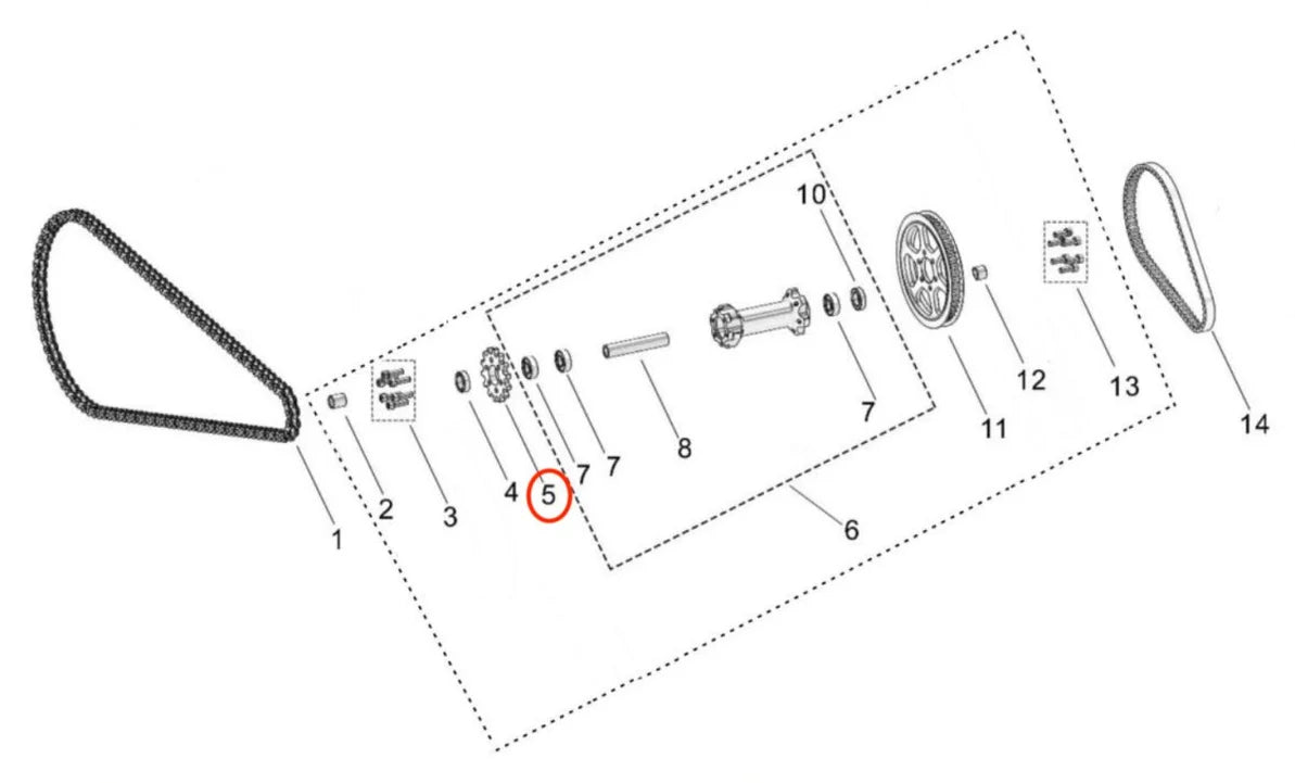 Light Bee 14T Secondary Drive Sprocket (2025 & Earlier)