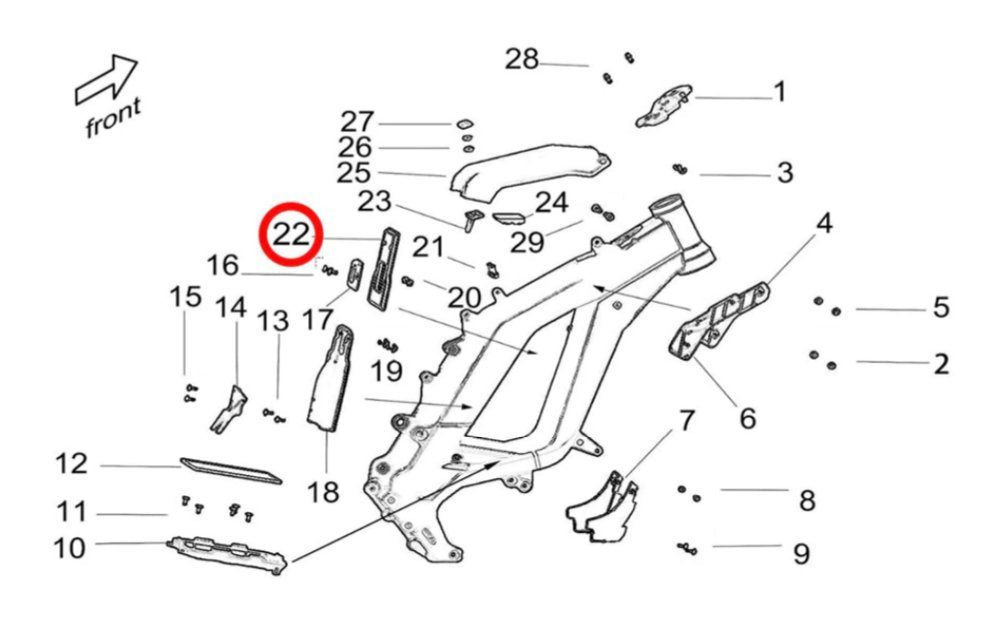 Light Bee Battery Cushion, Front - Surron Canada