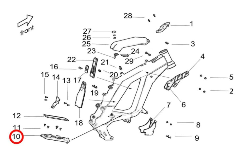 Light Bee Battery Positioning Support, Base - Surron Canada