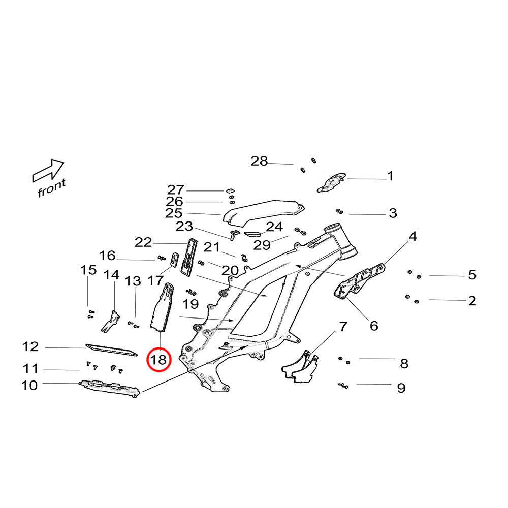 Light Bee Battery Positioning Support, Rear - Surron Canada