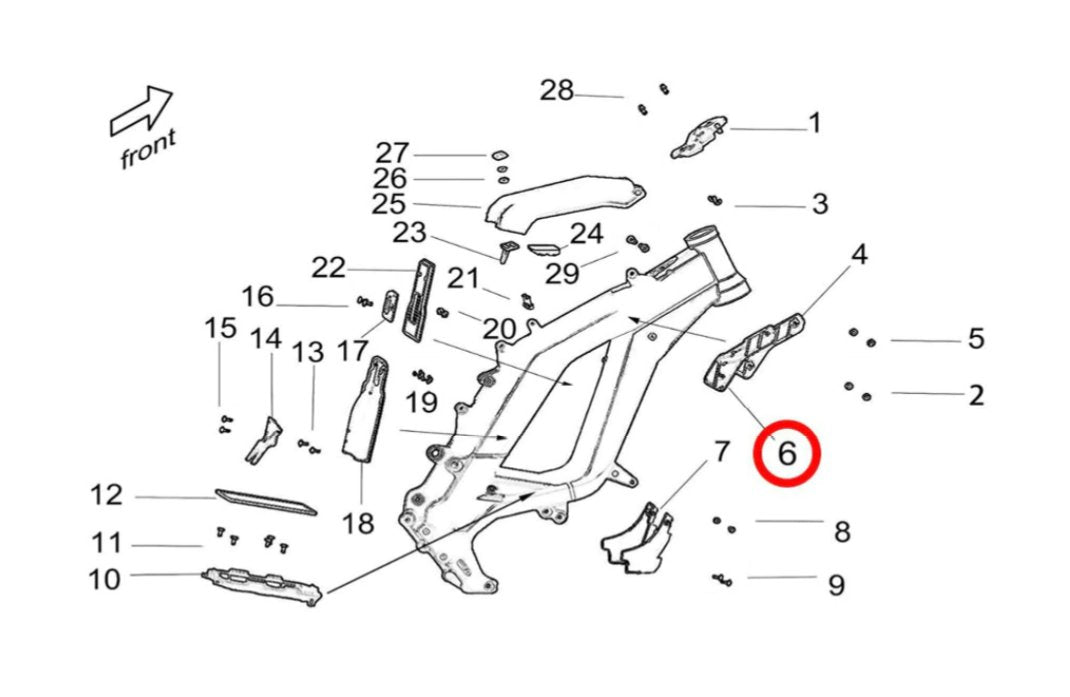 Light Bee Battery Positioning Support, Right - Surron Canada