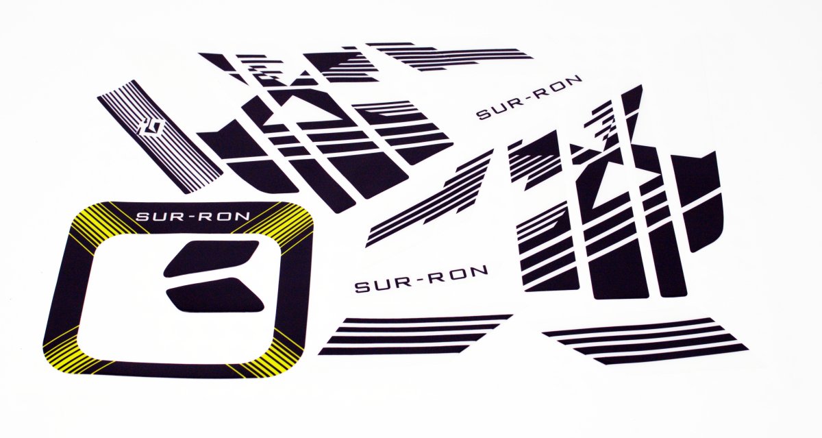 Light Bee Black & White X Decal Kit - Surron Canada