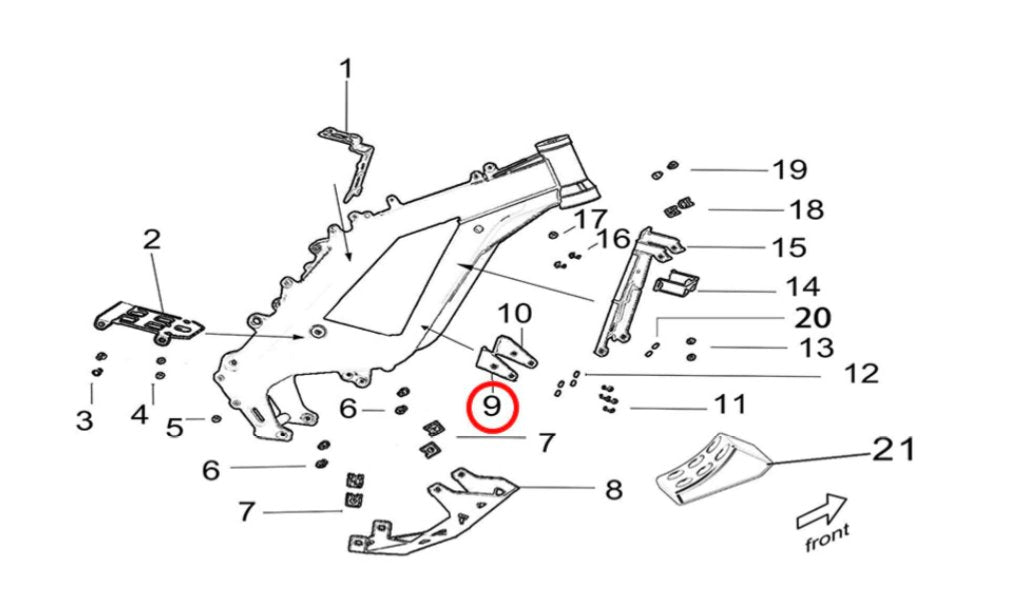 Light Bee Controller Mounting Bracket, Lower Right - Surron Canada