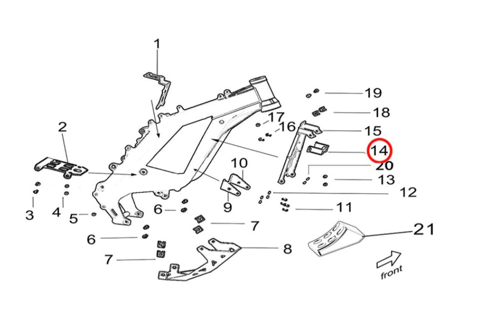 Light Bee Controller Mounting Bracket, Upper - Surron Canada