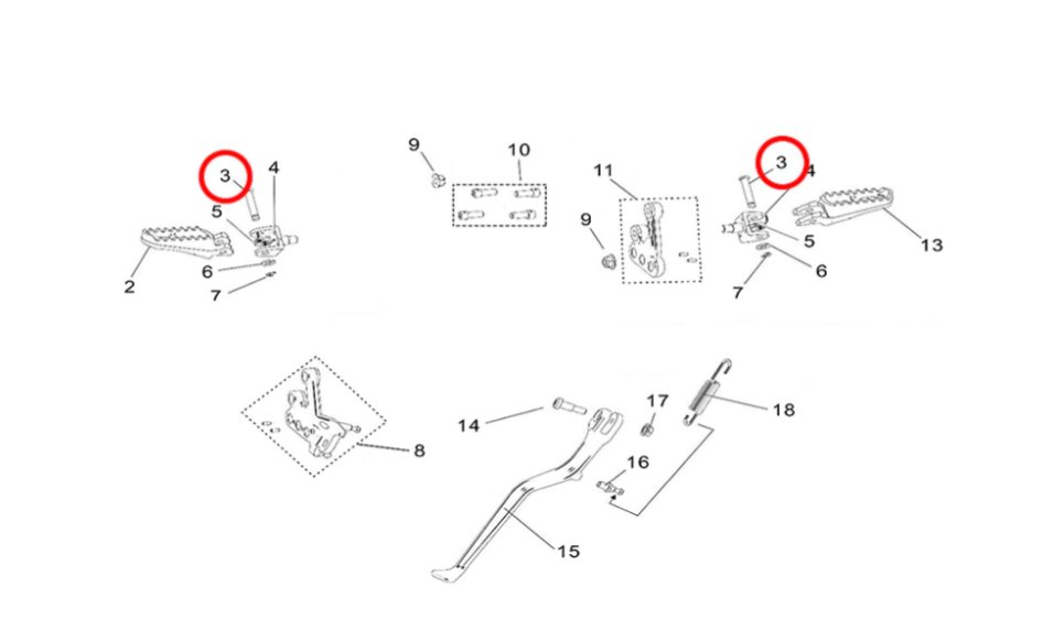 Light Bee Footpeg Mounting Pin - Surron Canada