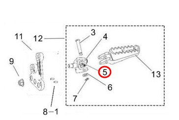 Light Bee Footpeg Return Spring - Surron Canada