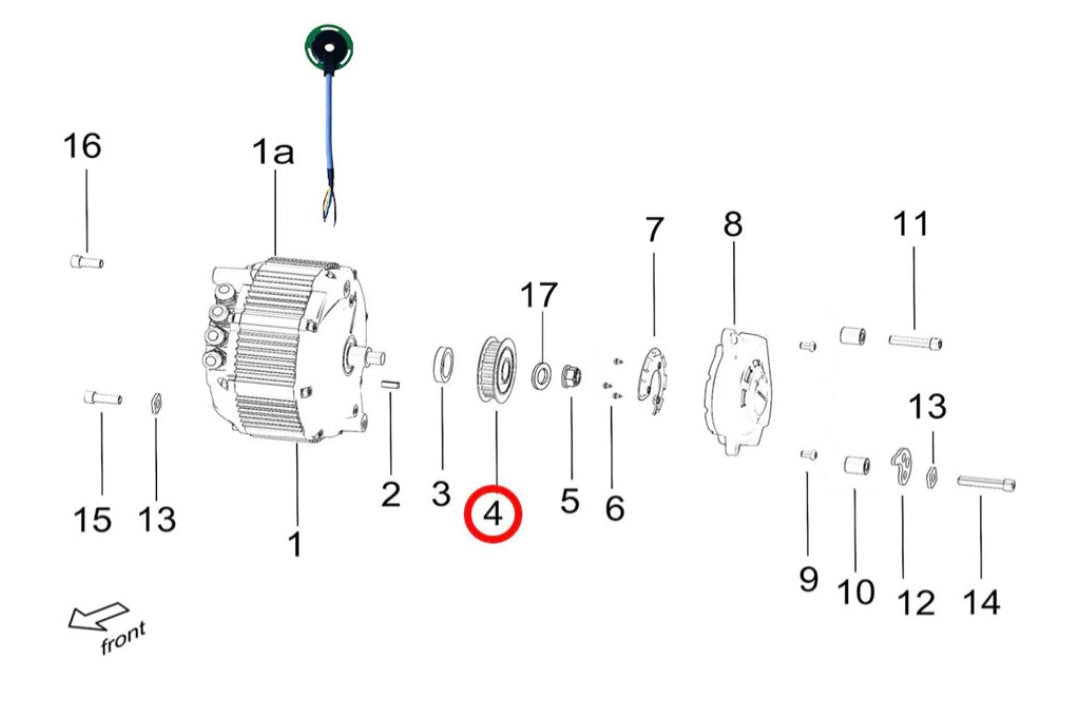 Light Bee Front Belt Pulley  - Surron Canada