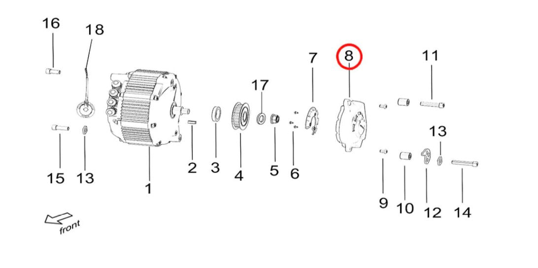 Light Bee Front Belt Pulley Protective Cover - Surron Canada