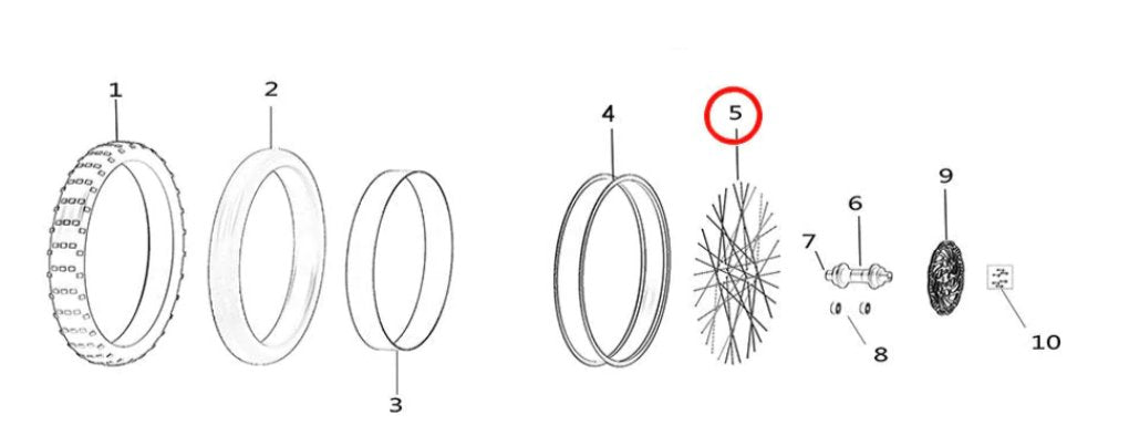 Light Bee Front Inner Wheel Spokes  - Surron Canada