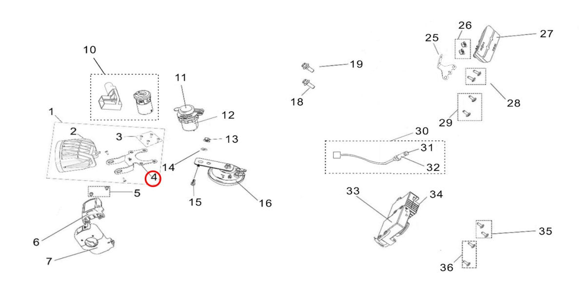 Light Bee Headlight Bracket - Surron Canada