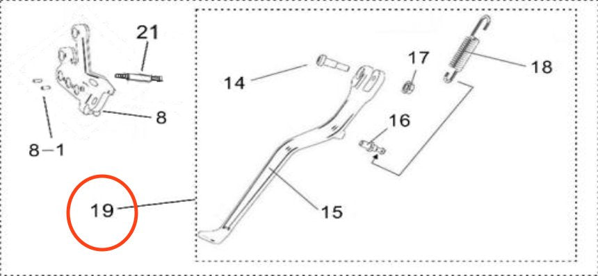 Light Bee Kickstand Assembly - Surron Canada