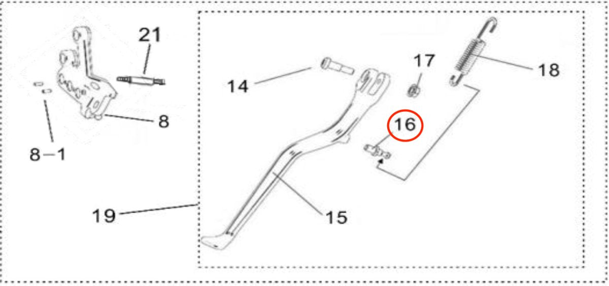 Light Bee Kickstand Pin "B" - Surron Canada