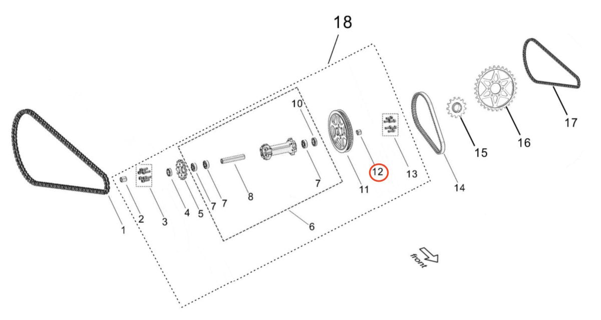 Light Bee Left Jackshaft Bushing - Surron Canada