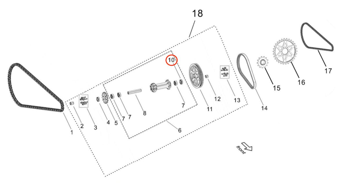 Light Bee Left Jackshaft Seal - Surron Canada