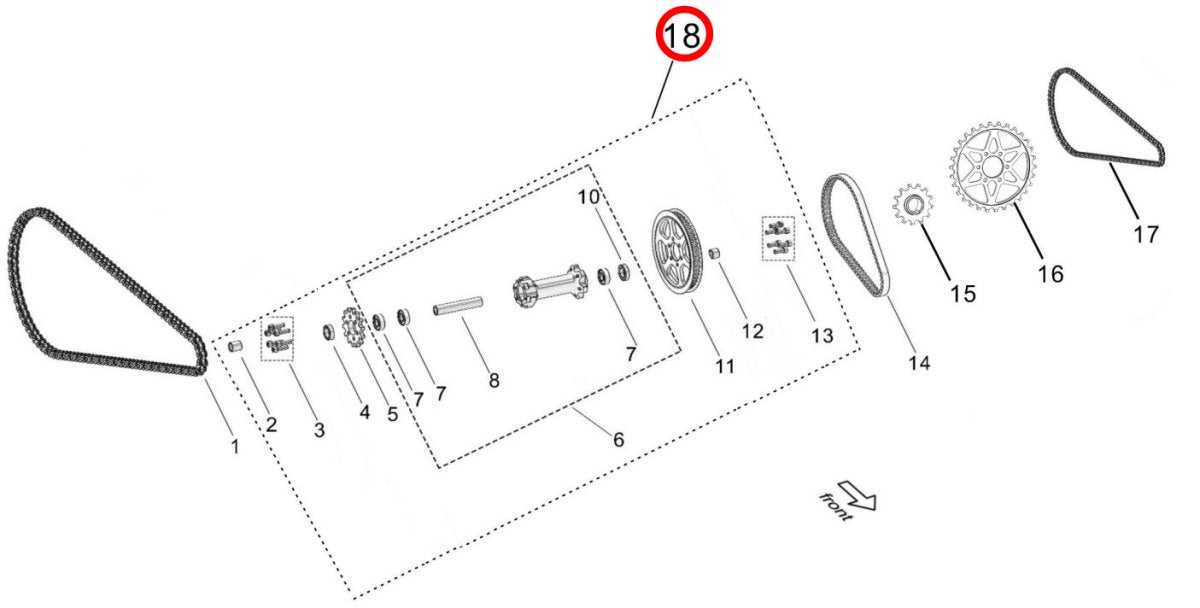 Light Bee Midshaft Sleeve Assembly - Surron Canada