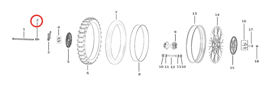 Light Bee Rear Wheel Axle Bushing (Left) - Surron Canada