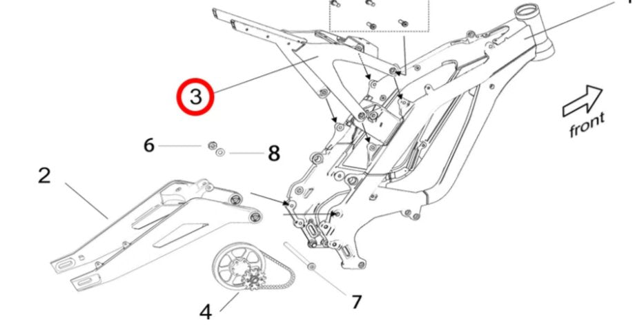 Light Bee Subframe - Surron Canada