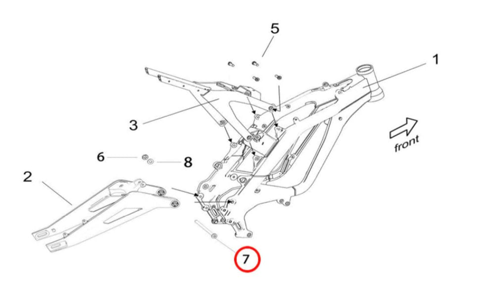 Light Bee Swingarm Pivot Shaft - Surron Canada