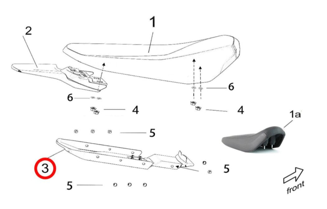 Light Bee Tailpiece Mount/Mud Guard - Surron Canada