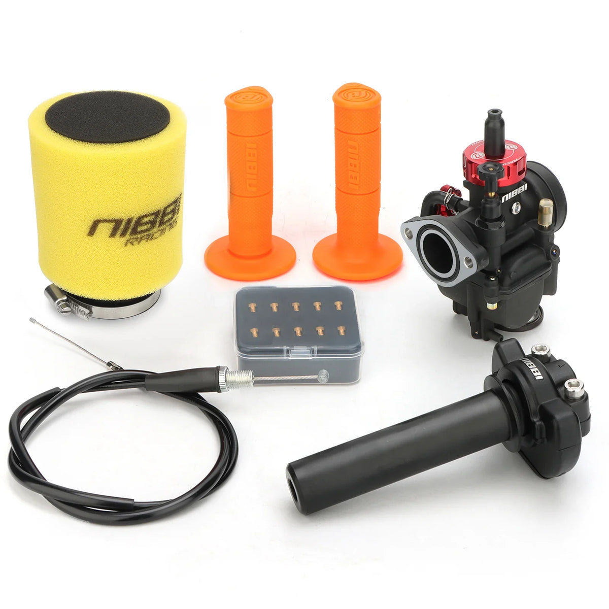 PE Flange Carburetor Upgrade Kit – Throttle, Air Filter & Main Jet Opt