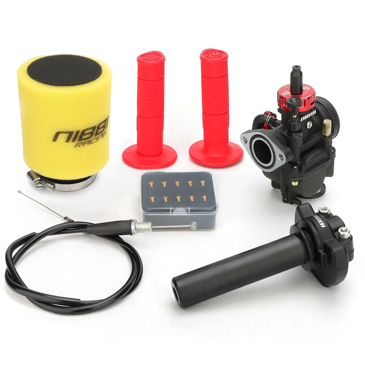 PE Flange Carburetor Upgrade Kit – Throttle, Air Filter & Main Jet Opt