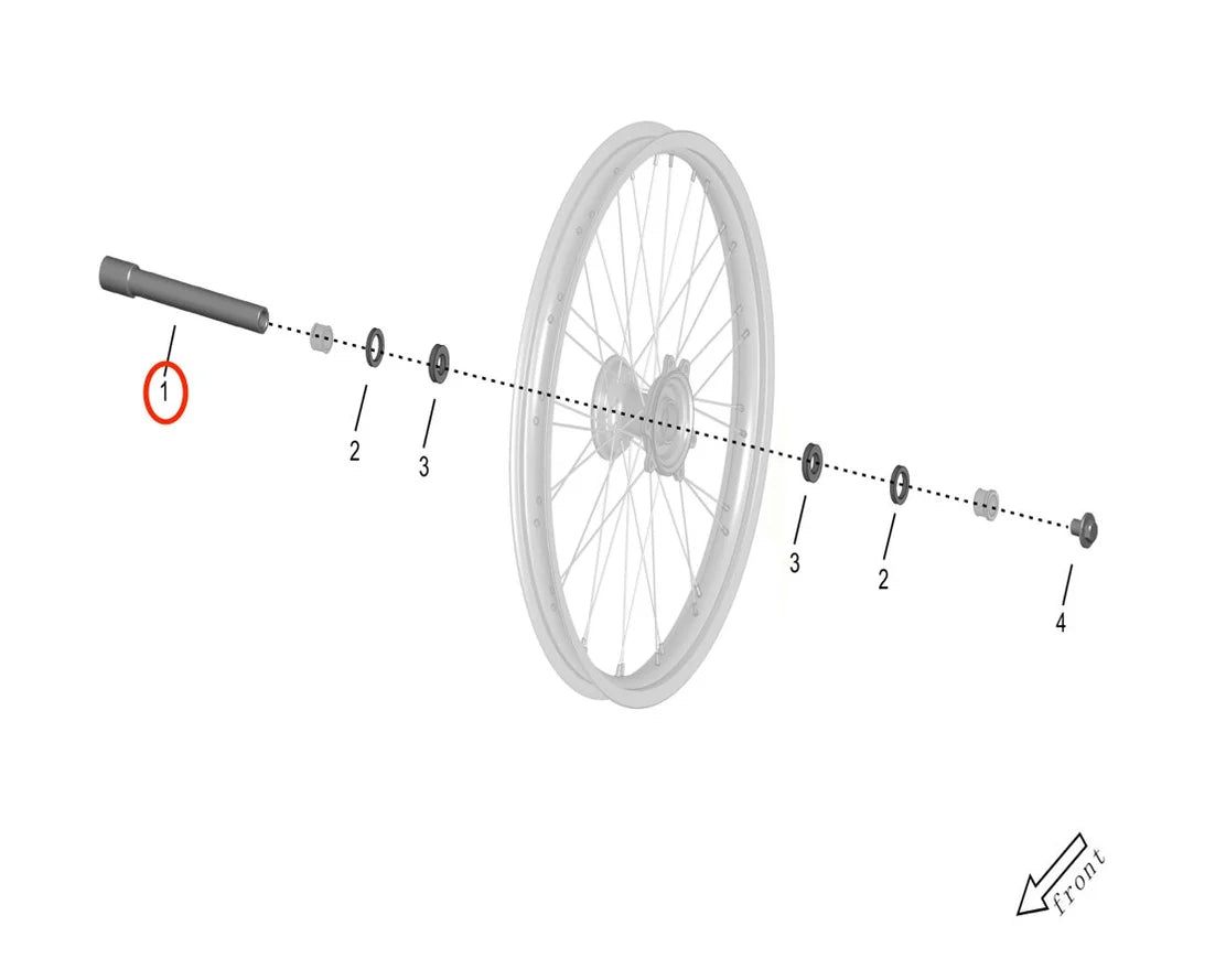 Storm Bee Front Wheel Axle