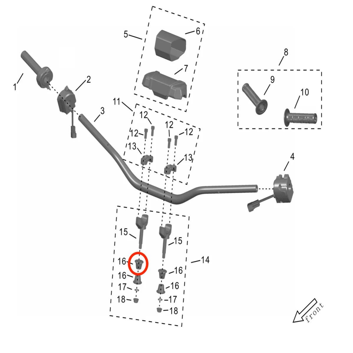 Storm Bee Handlebar Mount Support