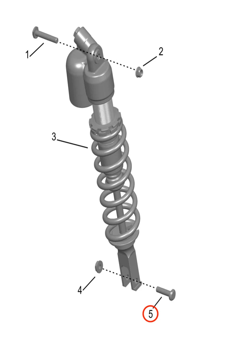 Storm Bee Rear KKE Shock Axle Bolt (BOTTOM)