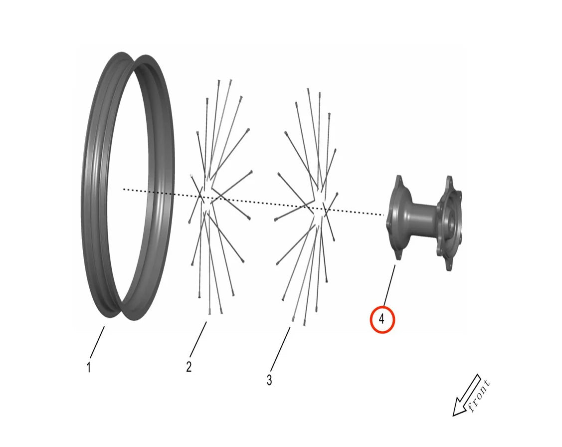 Storm Bee Rear Wheel Hub Assembly