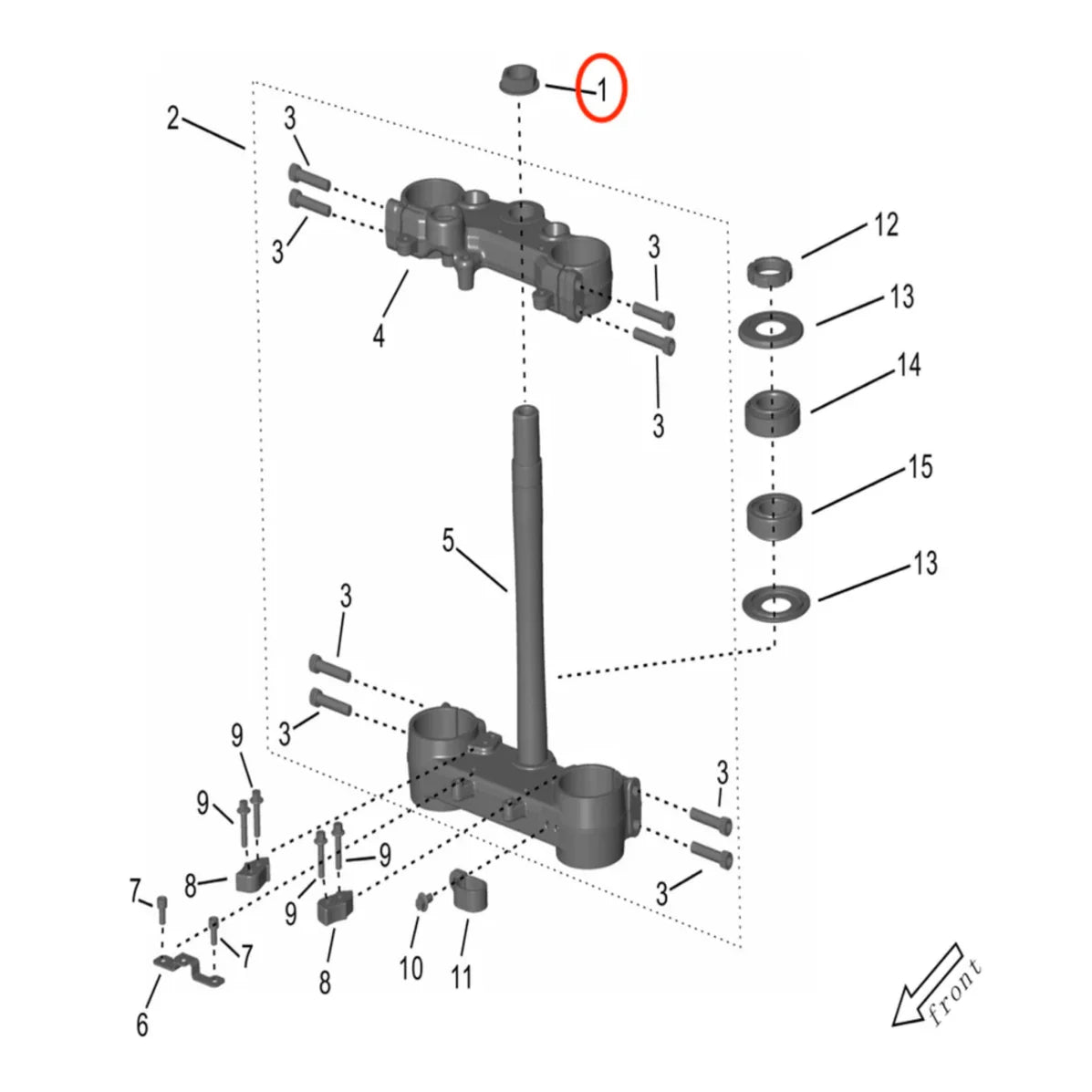 Storm Bee Steering Head Nut