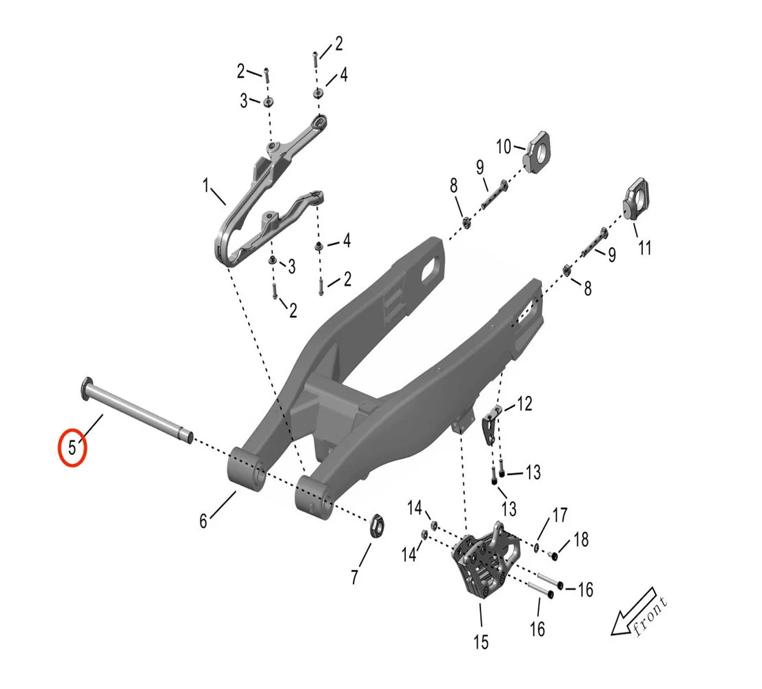 Storm Bee Swingarm Pivot Shaft