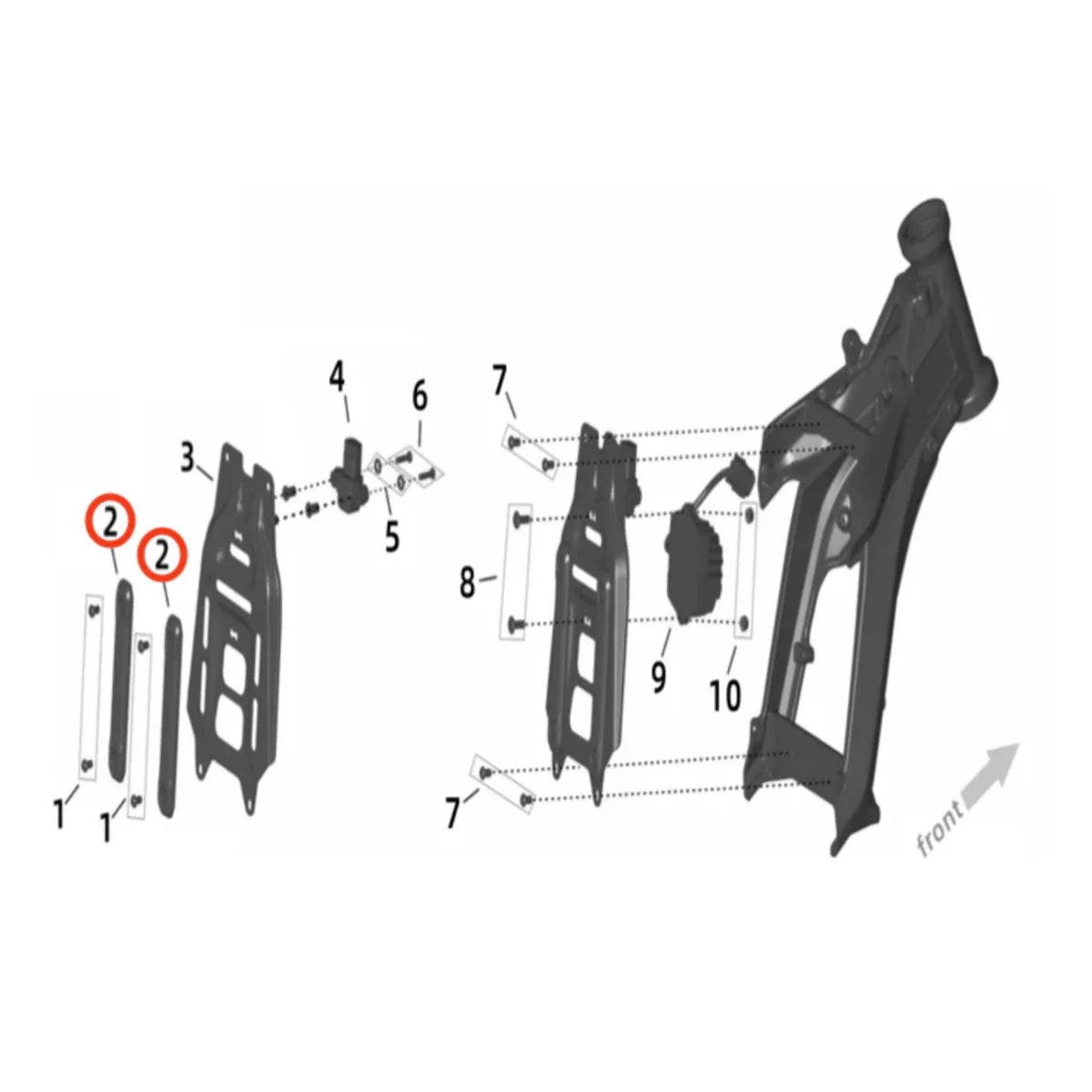 Ultra Bee Battery Front Support Bracket