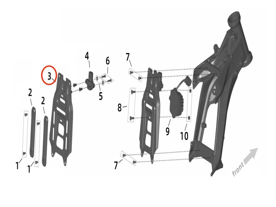 Ultra Bee Front Battery Support Plate