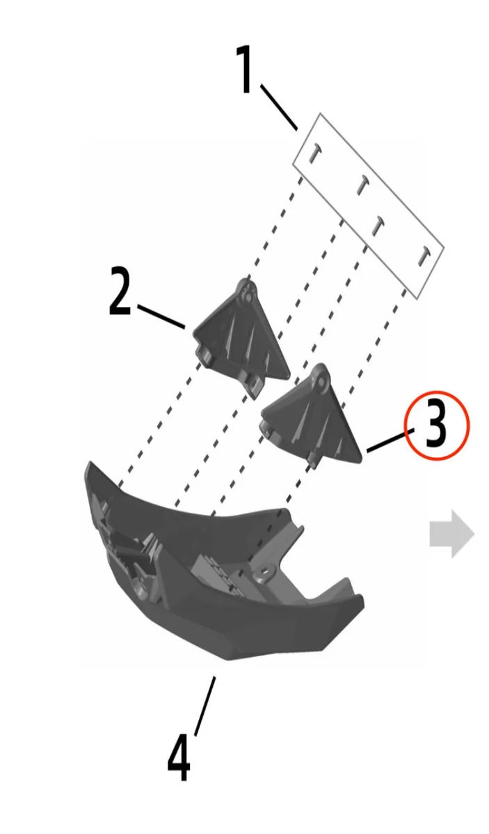 Ultra Bee Left Frame Support Protector (Carbon Black)
