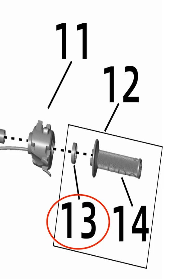 Light Bee / Ultra Bee Left Handle Grip Lock Clamp